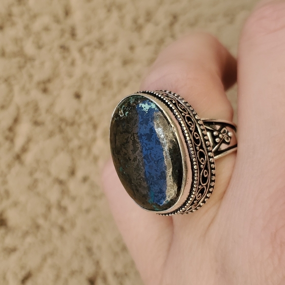 New Azurite 925 Silver Ring. - Picture 13 of 16